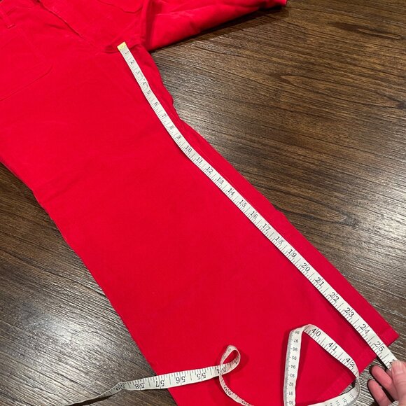 NWT J.Crew Red Corduroy Slim-Wide Pant Sz 32P Petite Sailor Radiant Ruby Red - Picture 7 of 11